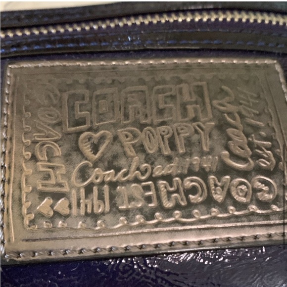 Coach poppy purple patent leather wristlet wallet - Picture 6 of 8